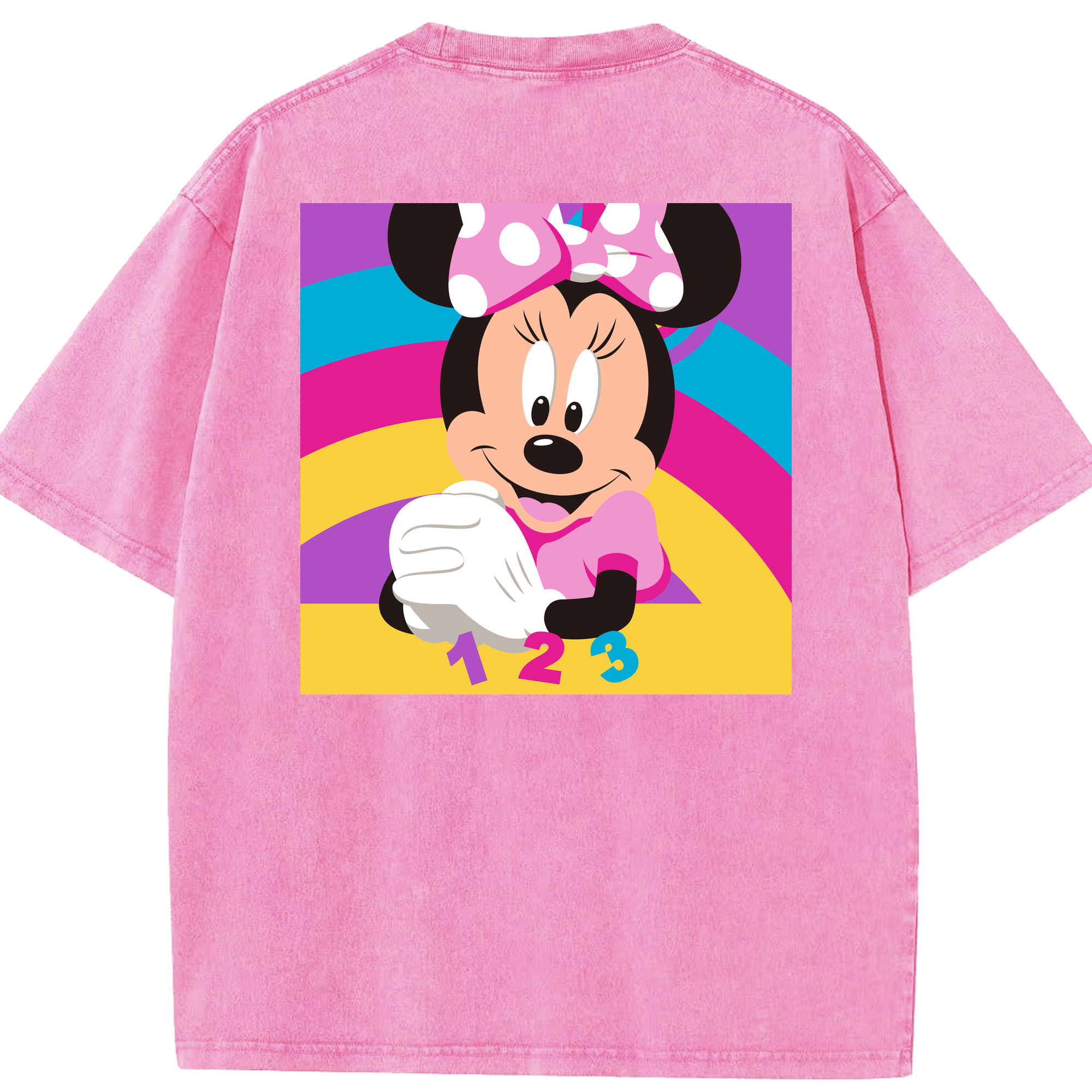（画像用） ミッキーマウス Mickey Mouse 綿100% ヴィンテージ風 半袖Tシャツ（背面プリント）